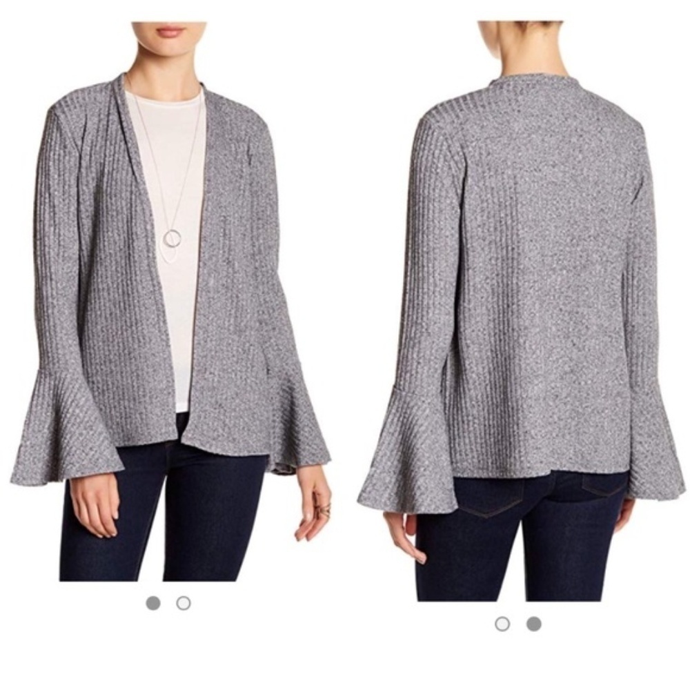 New Philosophy Ribbed Bell Sleeve Cardigan Size Xs
